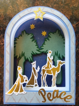 Three Wise Men Box Card - Christmas by Jean Rowley