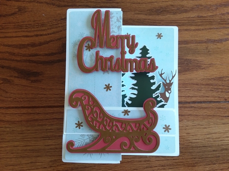 Z_Fold Sleigh and reindeer by Jean Rowley