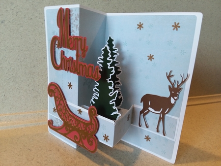 Z_Fold Sleigh and reindeer by Jean Rowley