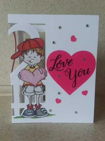Sitting On The Fence Valentine by Jean Rowley