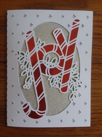 CHRISTMAS JOY APERTURE CARD by Jean Rowley