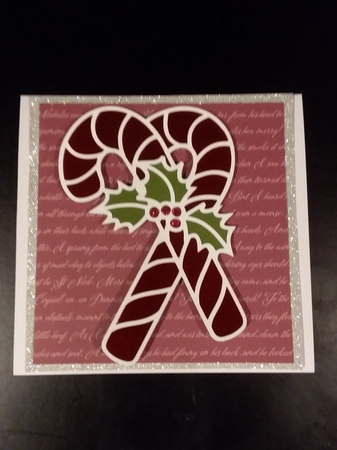 CHRISTMAS CANDY CANES TOPPER by Jean Rowley