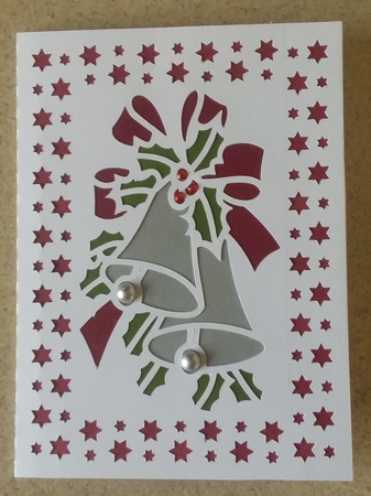 CHRISTMAS BELLS FRAMED CARD 3 by Jean Rowley