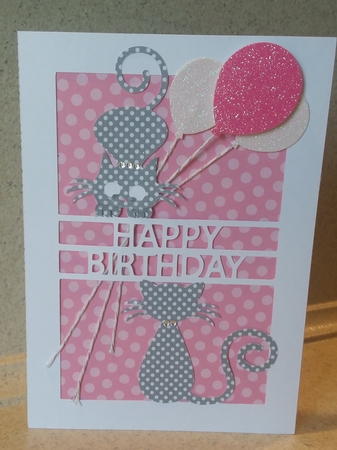 Cat Happy Birthday Card by Jean Rowley