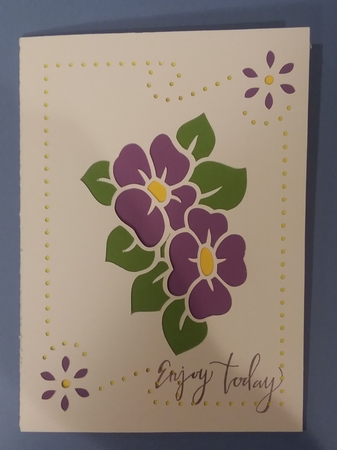 FLORAL FRAMED CARD 39 by Jean Rowley