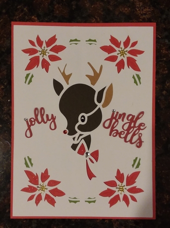 CHRISTMAS REINDEER FRAMED 2 by Jean Rowley