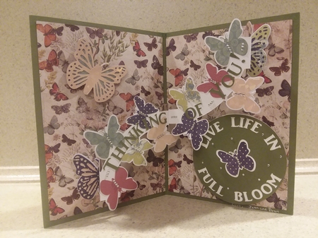Butterfly Garden Pop Up Card by Jean Rowley