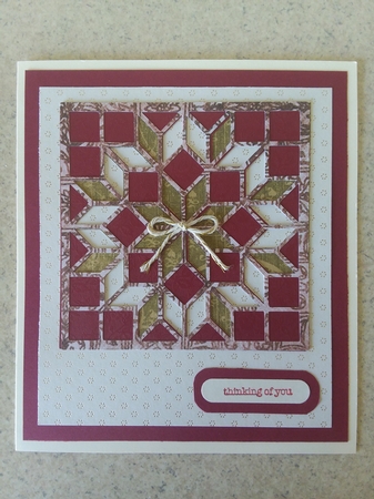 Quilt Card Topper #1 by Jean Rowley