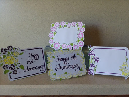Floral Topper/Easel Card Collection With Sentiments by Jean Rowley