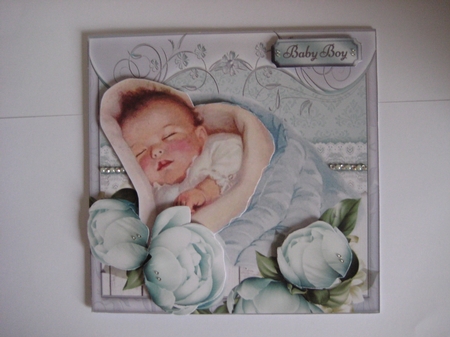 Baby Boy Floral 7x7 by Jean Shevill-