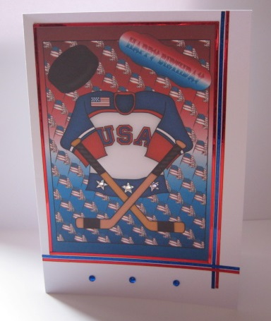 A4 Hockey Male Birthday Card by Jean Shevill-