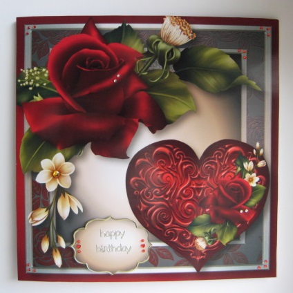The Velvet Rose 8x8 Quick Topper by Jean Shevill-