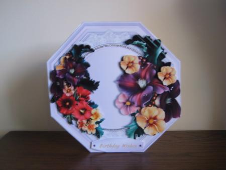 Lovely Lilac Octagonal with Summer Flowers  by Jean Shevill-