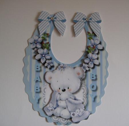Boys Baby Bib , for a Bundle of Joy by Jean Shevill-