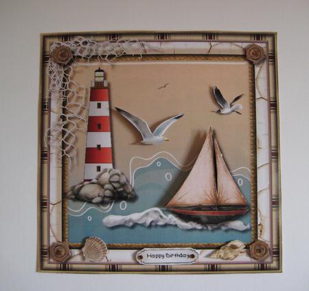 High Seas Sailing Card Topper by Jean Shevill-
