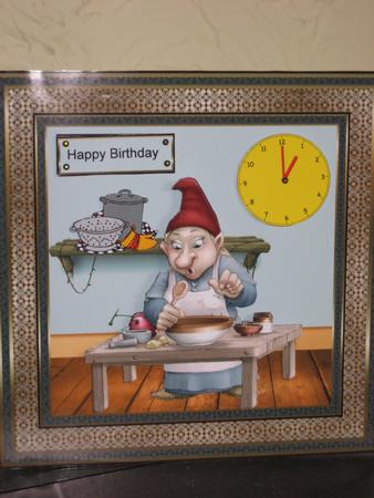 The Master Chef 7.5 x 7.5 Card with Decoupage by Jean Shevill-
