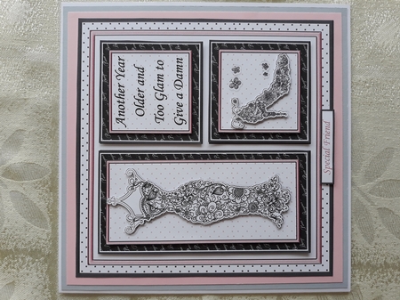 TOO GLAM TO GIVE A DAMN SQUARES 7.5 Quick Layer Card & Insert Kit by Jean Yates