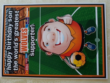 Wolverhampton Wanderers Football Club Happy Birthday Son by Jean Yates