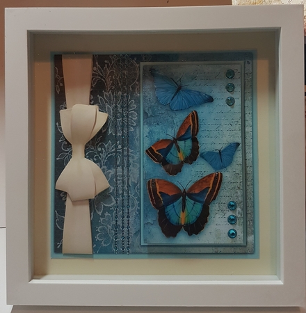 BLUE TRIO OF BUTTERFLIES by Jeanette Jackson