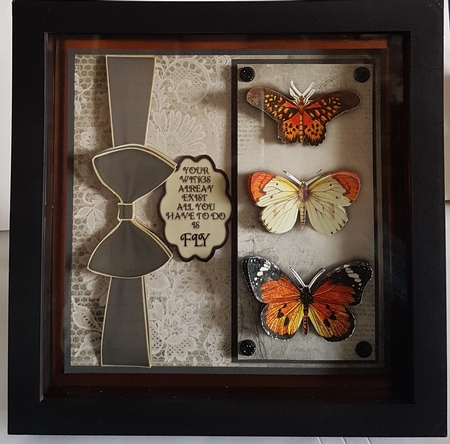 Black Trio of Butterflies by Jeanette Jackson