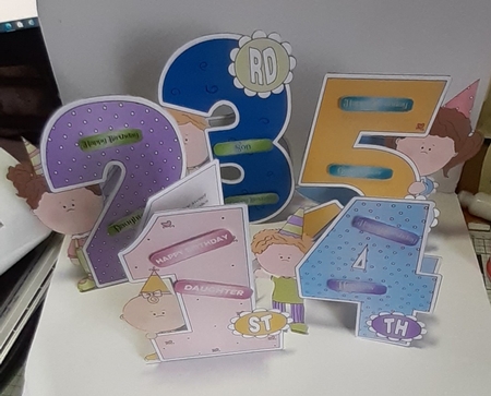 1st Birthday Boy Shaped A5 Card  by Jeanette Jackson