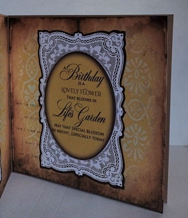 Sunflowers and Lace Birthday Card by Jeanette Jackson