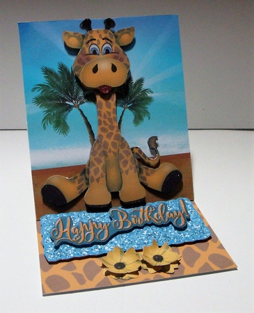 Giraffe Easel Card by Jeanette Jackson
