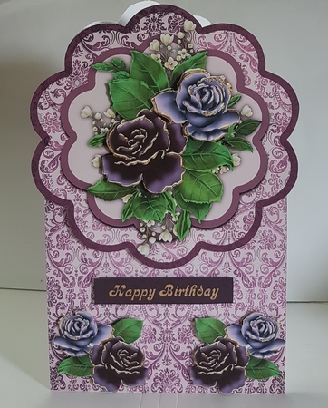 Doily Top Shaped A4 Decoupage Card Mini Kit by Jeanette Jackson