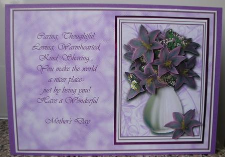 Vase of Lillies Card by Jeanette Jackson