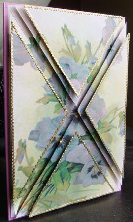 Purple Pansies Side Step Stacker by Jeanette Jackson