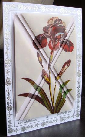 Red Iris Side Step Stacker by Jeanette Jackson