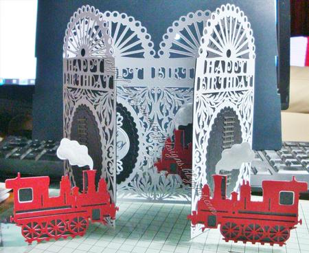 Steam Train Door Card by Jeanette Jackson