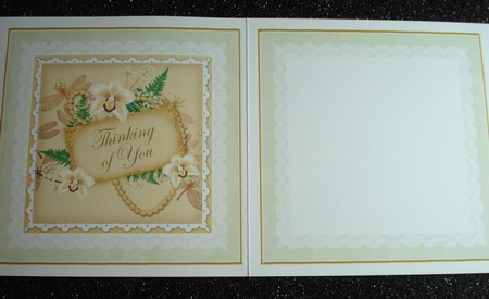 Cream Lace Edge 7in x 7in Square Insert Panel Sheet by Jennie Furness