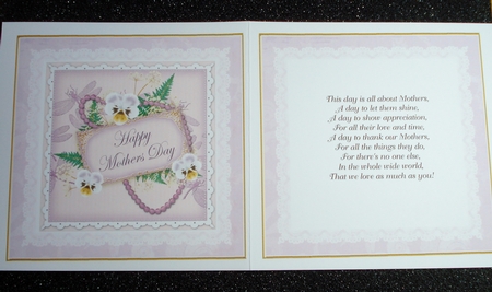 Lilac Lace Edge 7in x 7in Square Insert Panel Sheet by Jennie Furness