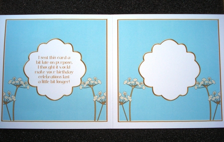 Duskyteal Time Flower 7in x 7in Square Insert Panel Sheet by Jennie Furness