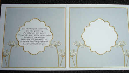 Silver Magnolia Happy Anniversary 7in Time Flower Topper by Jennie Furness