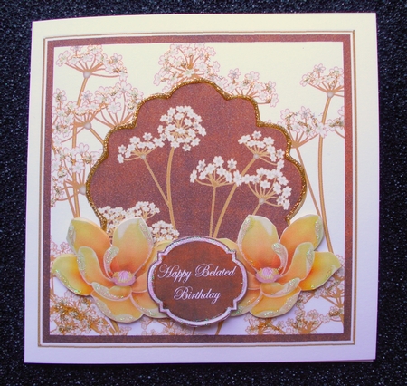 Sunris Magnolia Belated Birthday 7in Time Flower Deco Topper by Jennie Furness