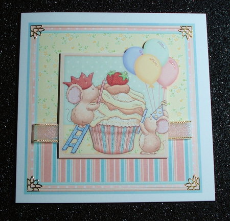 Cupcake Candle on Top 8x8 Mini Kit & Decoupage by Jennie Furness