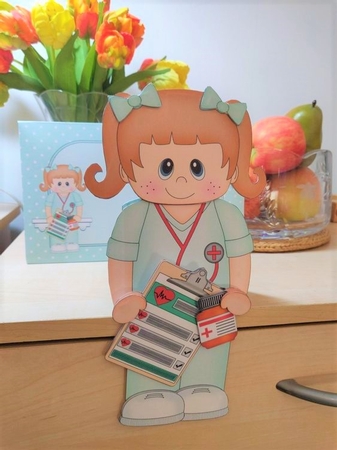 3D on the Shelf Card Kit - Little Doctor Emily by Jennie Furness