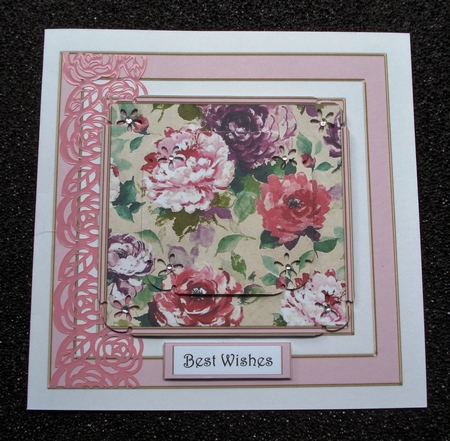 Watercolour Floral in Pink 8x8 Quick Topper by Jennie Furness