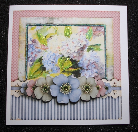 Vintage Stripes Dots Flowers soft purple blush 1104 by Jennie Furness