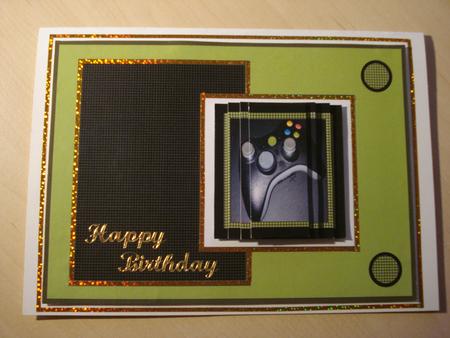 Happy Fathers Day Dad Gaming Pyramid Card by Jennie Furness
