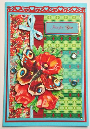 Peacock Butterfly Card Kit - 6 Pages by Jennie Furness