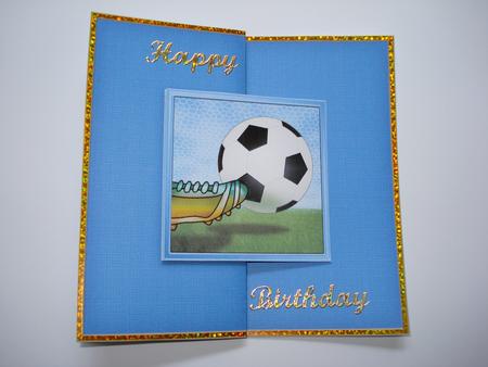 Football No-hole Fold Back Card by Jennie Furness