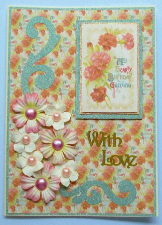 A Hearty Birthday Greeting Decoupage by Jennie Furness