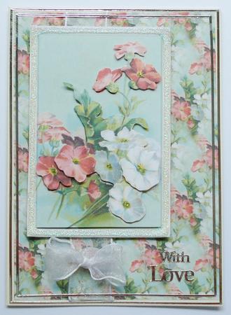White and Red Flowers Backing by Jennie Furness