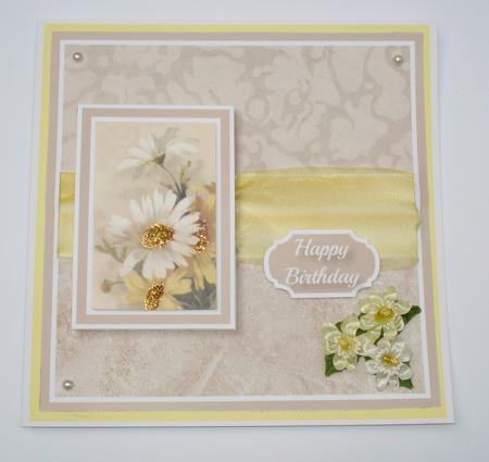 Daisies 6x6 Quick Card by Jennie Furness