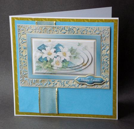 White Lilies & Cross Fancy Quick Card by Jennie Furness