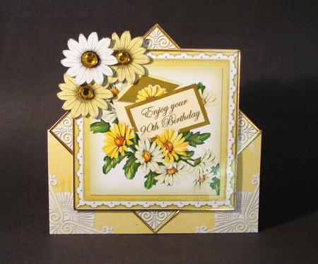 Lemon Daisy 90th Birthday Diamond Card Mini Kit by Jennie Furness