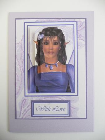 Gorgeous Purple Fairy Portrait Card Front by Jennie Ingersent